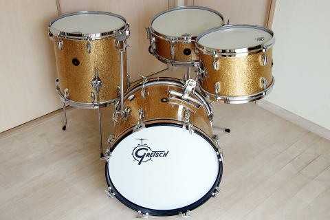 Gretsch '60s Bop Kit Champagne Sparkle with Name Band Snare Drum